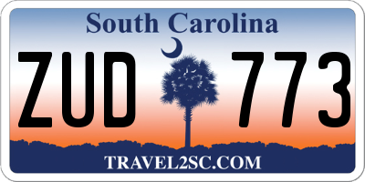 SC license plate ZUD773