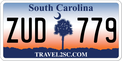 SC license plate ZUD779
