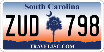 SC license plate ZUD798