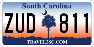 SC license plate ZUD811