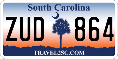 SC license plate ZUD864