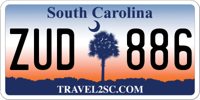 SC license plate ZUD886