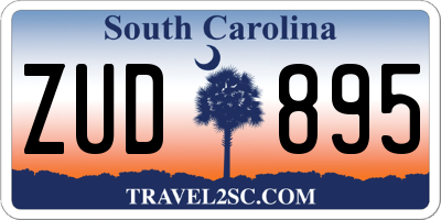 SC license plate ZUD895