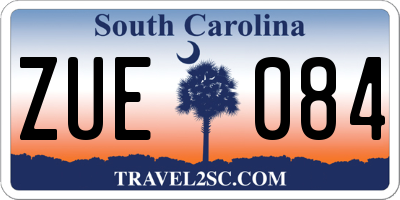 SC license plate ZUE084