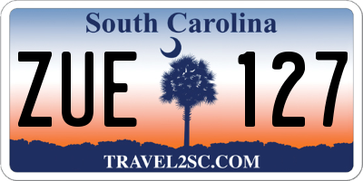 SC license plate ZUE127