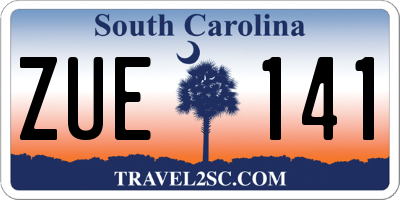 SC license plate ZUE141