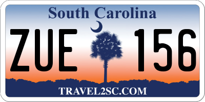 SC license plate ZUE156