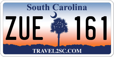 SC license plate ZUE161