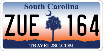 SC license plate ZUE164