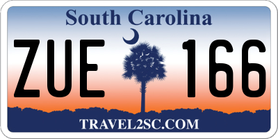 SC license plate ZUE166