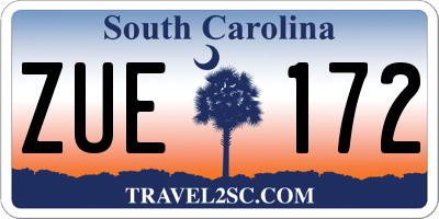 SC license plate ZUE172