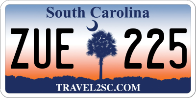 SC license plate ZUE225
