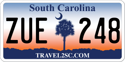 SC license plate ZUE248