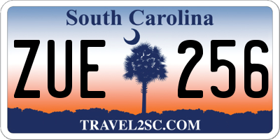 SC license plate ZUE256