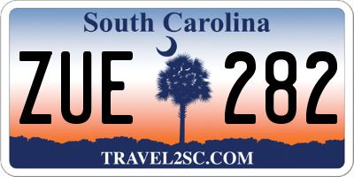 SC license plate ZUE282