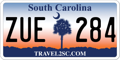 SC license plate ZUE284