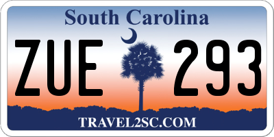 SC license plate ZUE293
