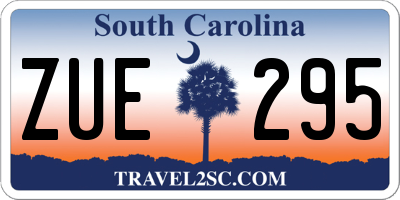 SC license plate ZUE295