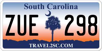 SC license plate ZUE298