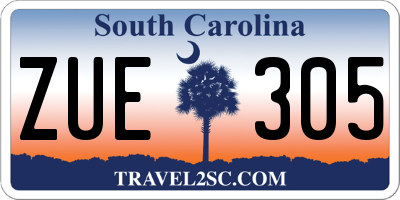 SC license plate ZUE305