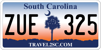 SC license plate ZUE325