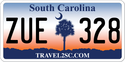 SC license plate ZUE328