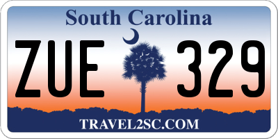 SC license plate ZUE329