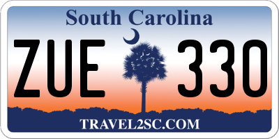 SC license plate ZUE330