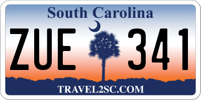SC license plate ZUE341