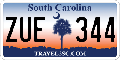 SC license plate ZUE344