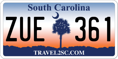 SC license plate ZUE361