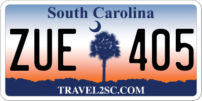 SC license plate ZUE405
