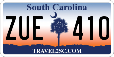 SC license plate ZUE410