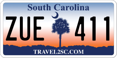 SC license plate ZUE411