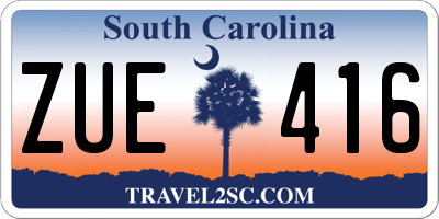 SC license plate ZUE416
