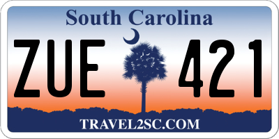 SC license plate ZUE421