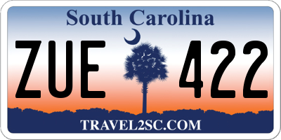 SC license plate ZUE422