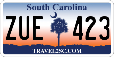 SC license plate ZUE423