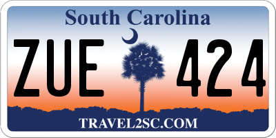 SC license plate ZUE424