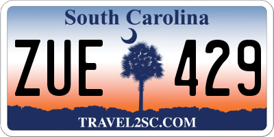 SC license plate ZUE429