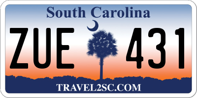 SC license plate ZUE431