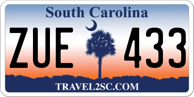 SC license plate ZUE433