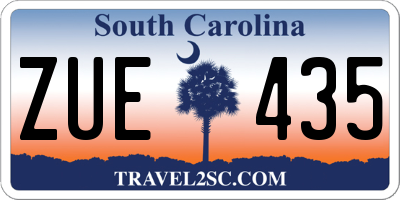 SC license plate ZUE435