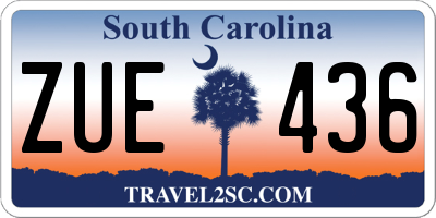 SC license plate ZUE436