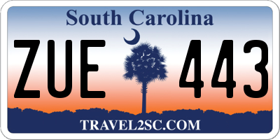 SC license plate ZUE443