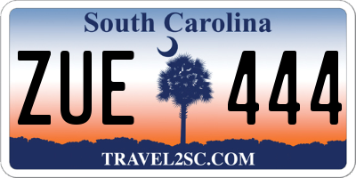 SC license plate ZUE444