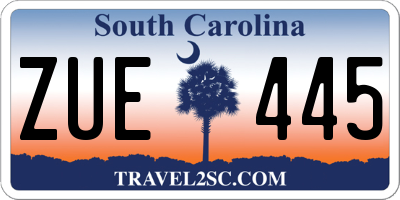 SC license plate ZUE445