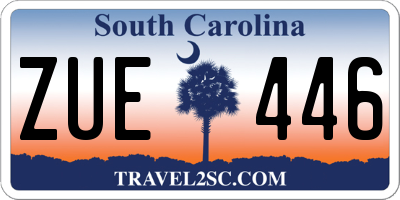 SC license plate ZUE446