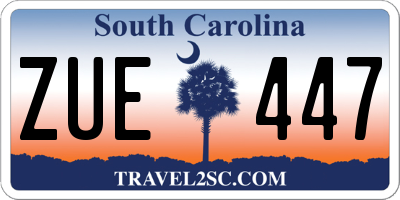 SC license plate ZUE447