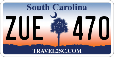 SC license plate ZUE470